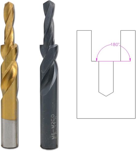 1PC HSS CONTERSINK Step STEP PRICK CATINGENT/Black Screw Undersunk Drill Bits 90/180 for Copper Aluminium M3-M12 (Titanium cated ، M10 (180 degate)) in Saudi Arabia