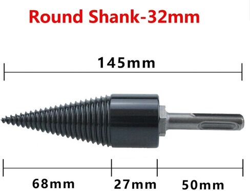 Firewood Splitter Machine Drill Wood Cone Punch Driver Drill Bit Split Drilling Tools 145x32mm/160x42mm 1Pcs(Hex Shank-32mm) in Saudi Arabia