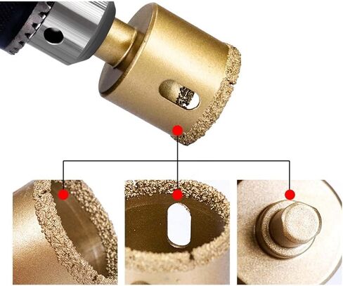 1PC 6-200mm Dry Vacuum Brazed Diamond Drilling Core Bit Ceramic Tile Hole Saw Granite Marble Drill Bits(75mm) in Saudi Arabia