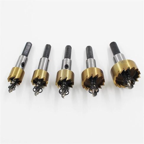 5PCS HSS Hole Saw Drill Bits Stainless Steel Alloy Metal Milling Drill Bit Set 16/18.5/20/25/30mm in Saudi Arabia