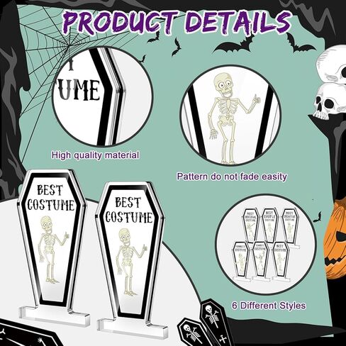 هالوين الأزياء أكريليك المسابقة جوائز أفضل زي هيكل عظمي جمجمة الجوائز لجائزة هالوين أزياء مسابقة الجائزة جوائز موكب موكب. in Kuwait