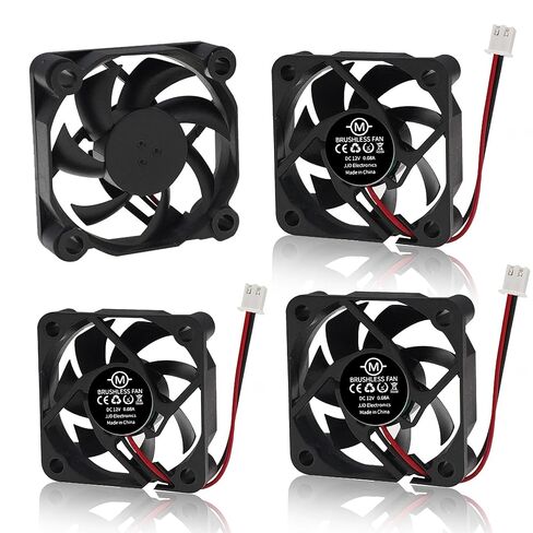 4010 3D Printer Fan DC12V 40X40X10mm Silent Brushless Cooling Fan 2 pin 6000RPM 23dB 6.8CFM Replacement for Printer,DVR(4PCS) in Kuwait