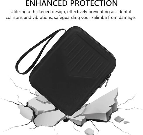 Kalimba Thumb Piano Case for 20 Keys Thickened Shockproof Waterproof Storage Bag Instrument Accessories(Black) in Saudi Arabia
