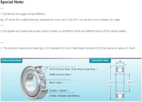 1pc 62/32RS Hybrid Ceramic Bearing 32 * 65 * 17mm Race Bike Front Rear Wheel Hybrids Ball Bearings Si3N4 62 32 2RS Accessories in Saudi Arabia