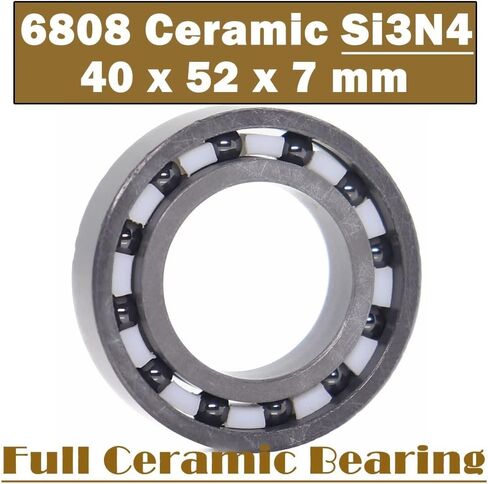 1pc 6808 محامل سيراميك كاملة 40 * 52 * 7mm SI3N4 مادة 6808ce جميع سيليكون نيتريد السيراميك 6808 محامل الكرة in Saudi Arabia