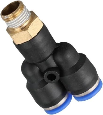 5/10pcs px4/6/8/10/12-01/02/03/04 y three-three-pneumatic j One Touch Push in y pneumatic Quick Mittings Air (px12-03 5pcs) in Saudi Arabia