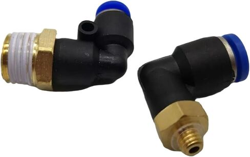 10pcs Pneumatic Connector L Shape PL 4/6/8/10/12mm Hose Tube M5 6 1/8 1/4 3/8 1/2 BSPT Thread Air Elbow Quick Coupling Fitting(PL4-01) in Saudi Arabia