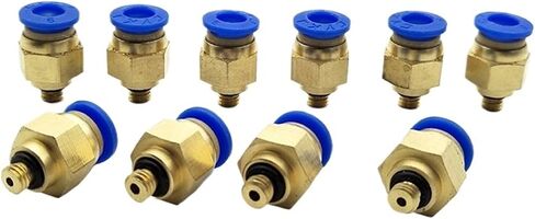 10 PCS M5 Thread 6mm Push In Tube Dia Pneumatic Air Quick Release Fittings Connector Joint in Saudi Arabia