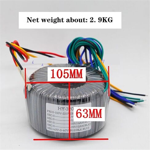 1PCS 320W محول حلقي محفوظ بوعاء ، مزدوج 40 فولت ثلاثة أسلاك + مزدوجة 15V أربعة أسلاك + واحدة 12V + واحدة 9V ، محول الطاقة الصوتية in Kuwait