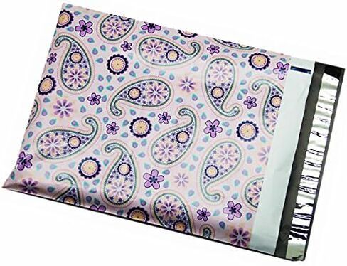 100 10x13 Purple Paisley Poly Mailers Shipping Envelopes Bags 10" x 13" By ValueMailers in Saudi Arabia
