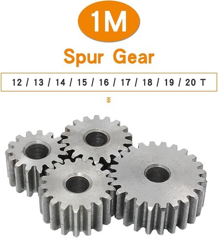Pinion Hardware for Mechanical Rotation 1pcs Spur Gear 1M-12T/13T/14T/15T/16T/17T/18T/19T/20T Carbon Steel Cylindrical Gear Transmission Accessories(1M19T - Bore 6 mm) in Saudi Arabia