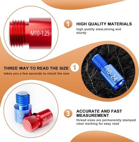 Nut & Bolt Thread Checker - 44PCS Independent Assembly Size Checker, Practical Identibolt Thread Gauge Set for Freely Checking Screws in Saudi Arabia