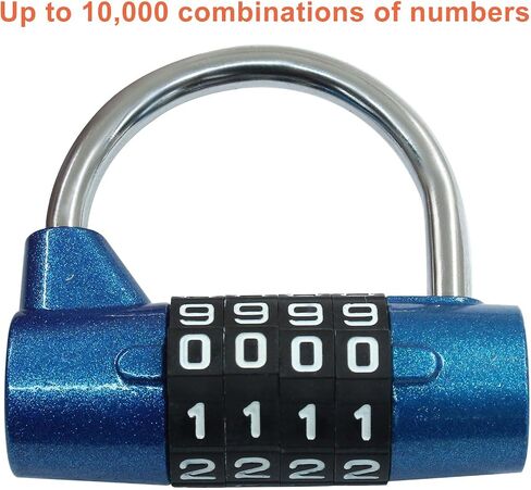 Hitefu 2 Packs 5 Letters Combination Lock, 5 Digits Gym Locker Lock, Heavyduty Safety Padlock for School, Toolbox, Cabinet, Hasp, Gate (Blue & Red) in Saudi Arabia