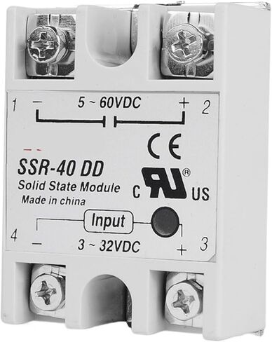 SSR-40DD 40A حالة الحالة الصلبة ترحيل DC-DC المرحلة الفردية SSR 3-32V DC إلى 5-60V DC 40A تحميل 40DD 1PCS in Saudi Arabia