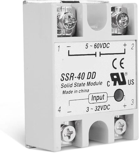 SSR-40DD 40A حالة الحالة الصلبة ترحيل DC-DC المرحلة الفردية SSR 3-32V DC إلى 5-60V DC 40A تحميل 40DD 1PCS in Saudi Arabia