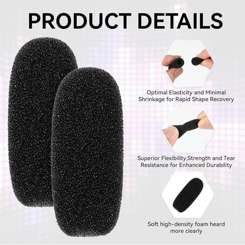 15 Pack Foam Mic Covers for Wireless Laval Operations Microphones, 1.5 Inch High Density Mic Headset Cover Foam Microphone Windscreen for Headset Lavalier Microphones Noise Reduction Fits Interviews in Saudi Arabia