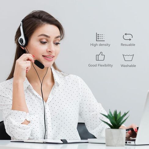 15 Pack Foam Mic Covers for Wireless Laval Operations Microphones, 1.5 Inch High Density Mic Headset Cover Foam Microphone Windscreen for Headset Lavalier Microphones Noise Reduction Fits Interviews in Saudi Arabia