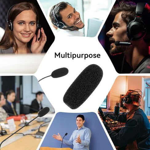 15 Pack Foam Mic Covers for Wireless Laval Operations Microphones, 1.5 Inch High Density Mic Headset Cover Foam Microphone Windscreen for Headset Lavalier Microphones Noise Reduction Fits Interviews in Saudi Arabia