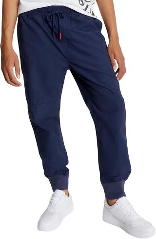 Tommy Hilfiger Men's Solid Drawstring Jogger Pants (US, Alpha, Large, Regular, Regular, Navy) in Saudi Arabia