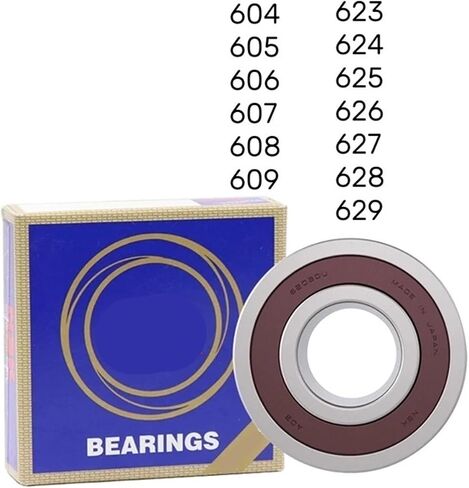 Miniature Deep Groove Ball Bearing Compatible with NSK High Speed 604 605 606 607 608 609 623 624 625 626 627 628 629ZZ Bearing Steel 8×22×7mm(ZZ,5PCS_624) in Saudi Arabia