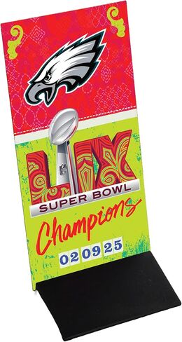 Wendell August Philadelphia Eagles Super Bowl 59 Champions Luminosity Ticket Desk Plaque in Saudi Arabia