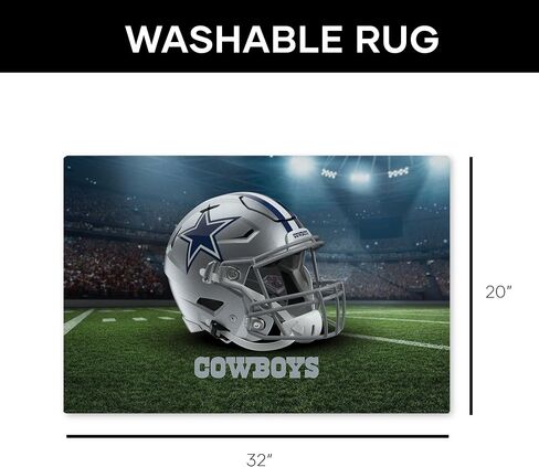 شمال غرب شركة NFL Dallas Cowboys سجادة قابلة للغسل ، 20 "× 32" ، والمناظر الطبيعية ، وألوان الفريق in Saudi Arabia
