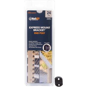 RFXFMCEFKIT-42, Express Mount EndPost Bracket, 24 Pack, DIY Friendly Cable Railing with No Drilling, Ideal for Wood Posts, Both Level and Stair Railing Applications in Saudi Arabia