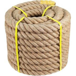 Twisted Manila Rope - 1.5 inch×100 feet - Natural Thick Jute Hemp Rope for Docks, Nautical, Railings, Tree Swing, Decorating in Saudi Arabia