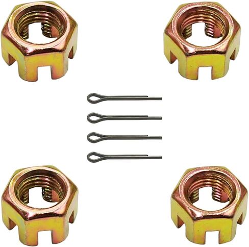M10 X 1.25 Slotted Castle Nut for 50c 70cc 90cc 110cc 125cc Quad Dirt Pit Bike ATV Buggy (2-Pack) (M10 x 1.25) in Saudi Arabia