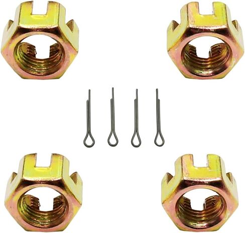 M10 X 1.25 Slotted Castle Nut for 50c 70cc 90cc 110cc 125cc Quad Dirt Pit Bike ATV Buggy (2-Pack) (M10 x 1.25) in Saudi Arabia