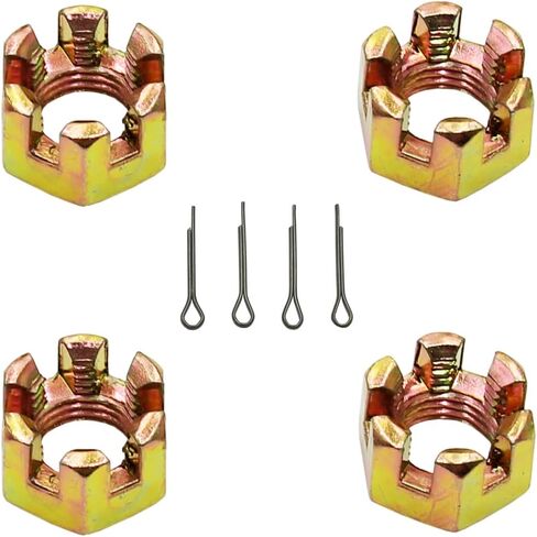 M10 X 1.25 Slotted Castle Nut for 50c 70cc 90cc 110cc 125cc Quad Dirt Pit Bike ATV Buggy (2-Pack) (M10 x 1.25) in Saudi Arabia