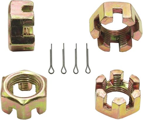 M10 X 1.25 Slotted Castle Nut for 50c 70cc 90cc 110cc 125cc Quad Dirt Pit Bike ATV Buggy (2-Pack) (M10 x 1.25) in Saudi Arabia