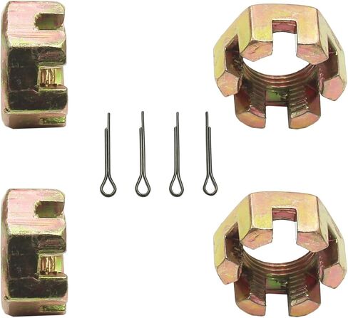 M10 X 1.25 Slotted Castle Nut for 50c 70cc 90cc 110cc 125cc Quad Dirt Pit Bike ATV Buggy (2-Pack) (M10 x 1.25) in Saudi Arabia