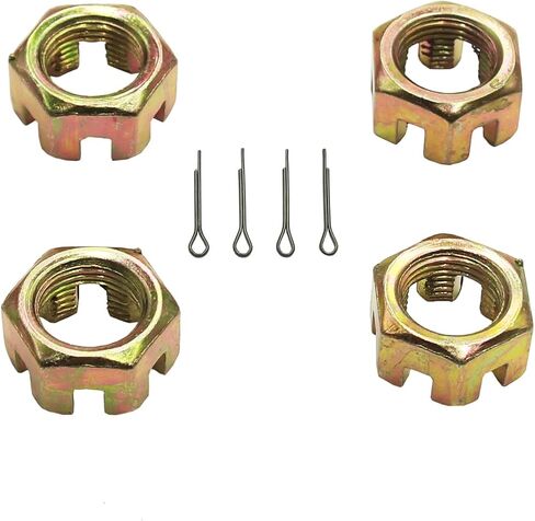 M10 X 1.25 Slotted Castle Nut for 50c 70cc 90cc 110cc 125cc Quad Dirt Pit Bike ATV Buggy (2-Pack) (M10 x 1.25) in Saudi Arabia