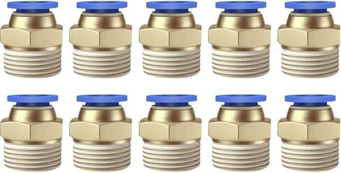 قم بتوصيل سريع للاتصال الهوائي للضغط لتوصيل موصلات خرطوم الهواء 12 مم OD 1/2 لخيط أنابيب PU NYLON 10 حزمة (Blue PC12-04) in Kuwait