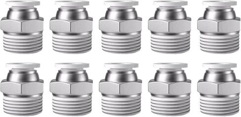 قم بتوصيل سريع للاتصال الهوائي للضغط لتوصيل موصلات خرطوم الهواء 12 مم OD 1/2 لخيط أنابيب PU NYLON 10 حزمة (Blue PC12-04) in Kuwait