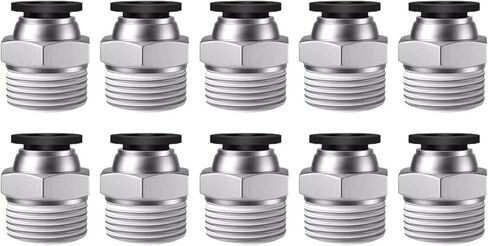 قم بتوصيل سريع للاتصال الهوائي للضغط لتوصيل موصلات خرطوم الهواء 12 مم OD 1/2 لخيط أنابيب PU NYLON 10 حزمة (Blue PC12-04) in Kuwait