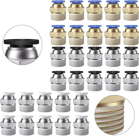 قم بتوصيل سريع للاتصال الهوائي للضغط لتوصيل موصلات خرطوم الهواء 12 مم OD 1/2 لخيط أنابيب PU NYLON 10 حزمة (Blue PC12-04) in Kuwait