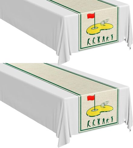 2 Pack Golf Table Runner 13 x 72 inches Golf Party Table Decorations for Birthday Party Dining Room Kitchen Tabletop Home Decor in Kuwait