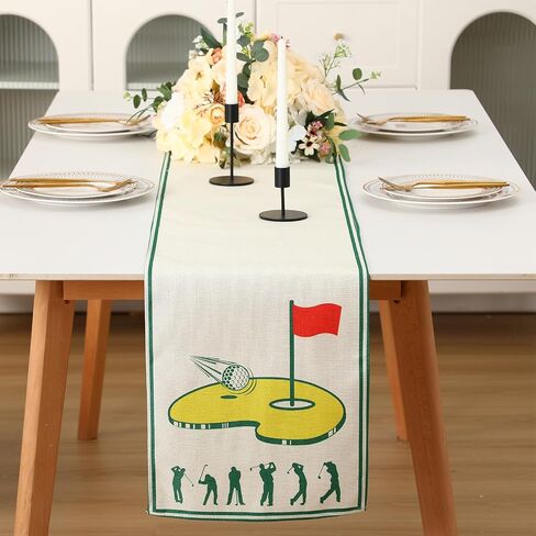 2 Pack Golf Table Runner 13 x 72 inches Golf Party Table Decorations for Birthday Party Dining Room Kitchen Tabletop Home Decor in Kuwait