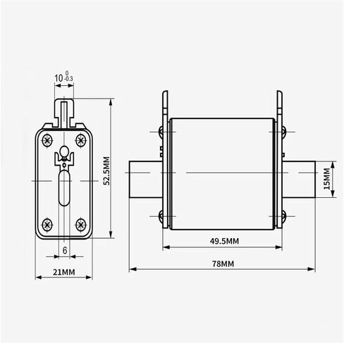 NH00C RT16-00C FUSE 500/690V 10A ، 16A ، 20A ، 25A ، 32A ، 35A ، 40a ، 50a ، 63a ، 80a ، 100a ، 125a ، 160a (10a) in Saudi Arabia