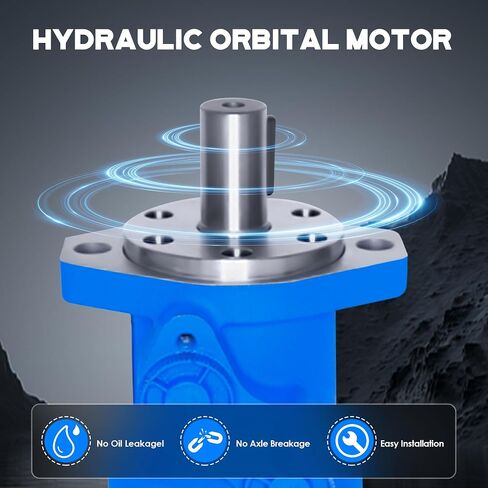 ATO Hydraulic Orbital Motor, 4 Bolts Square Engine Hydraulic Motor Flat Key,with 3 Layers of Rubber Sealing Rings,63cc/rev,for Slews, Sweeper Drives, Augers in Kuwait