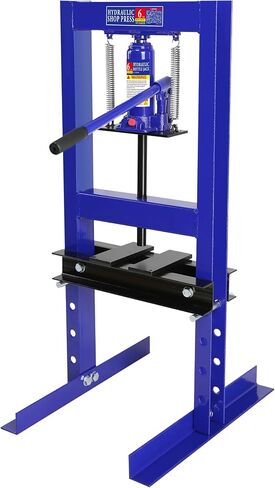 6 Ton Hydraulic Shop Press, H-Frame Garage Floor Adjustable Shop Press with Stamping Plates to Bend, Straighten, Or Press Parts, Install Bearings & U-Joints in Saudi Arabia