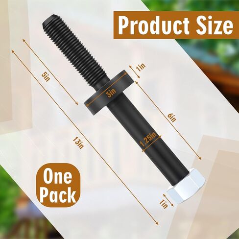 Shimeyao Treehouse Perch Hardware Treehouse Perch Tree Fort Bracket, 1.25" x 6" Black 4140 Steel Attachment Bolt 3" x 1" Collar Galvanized Hexagonal Nut in Saudi Arabia
