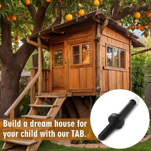 Shimeyao Treehouse Perch Hardware Treehouse Perch Tree Fort Bracket, 1.25" x 6" Black 4140 Steel Attachment Bolt 3" x 1" Collar Galvanized Hexagonal Nut in Saudi Arabia