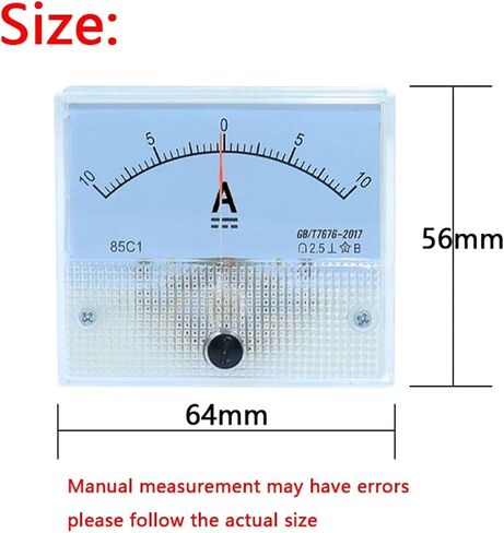 85C1 -A DC /75MV AMPEREMETER GAUGE ANALOG PANCE AMP 10A -0 -AMMETER 30A 50A 100A 200A 500A 1PCS (30A -0-30A (75MV)) in Saudi Arabia