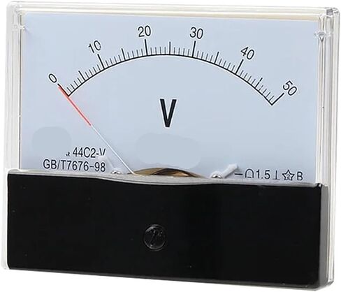 44C2 DC Voltmeter Analog Panel Pointer 1V 3V 5V 10V 15V 20V 30V 50V 75V 100V 150V 300V 450V 500V 1Pcs(50V) in Saudi Arabia