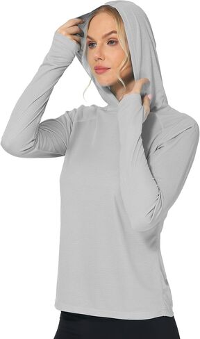 Roadbox Women's Sun Protection Hoodie Upf 50+ Long Sleeve Tries Hiking Fishing Hooded ، و Guard UV Rash for Women in Saudi Arabia
