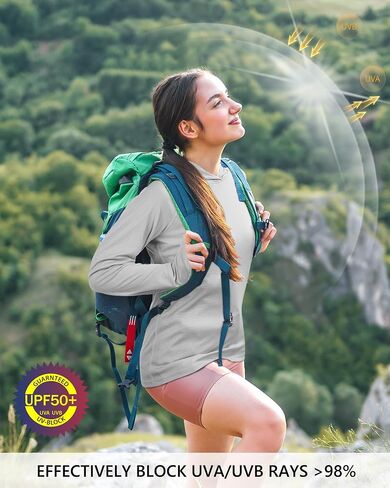 Roadbox Women's Sun Protection Hoodie Upf 50+ Long Sleeve Tries Hiking Fishing Hooded ، و Guard UV Rash for Women in Saudi Arabia
