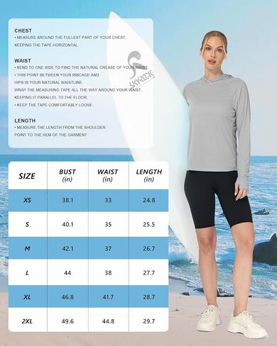 Roadbox Women's Sun Protection Hoodie Upf 50+ Long Sleeve Tries Hiking Fishing Hooded ، و Guard UV Rash for Women in Saudi Arabia